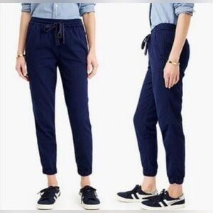 J. Crew Seaside Pull On Cotton Twill Joggers Size 2